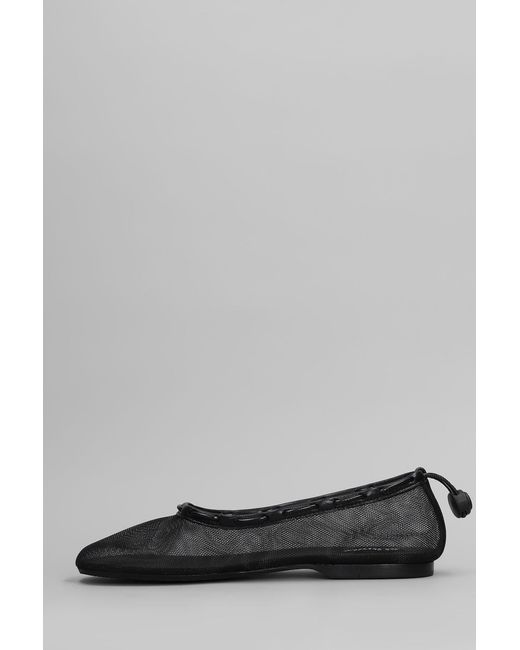 Ballerine Gill mesh in Pelle Nera di Alohas in Gray