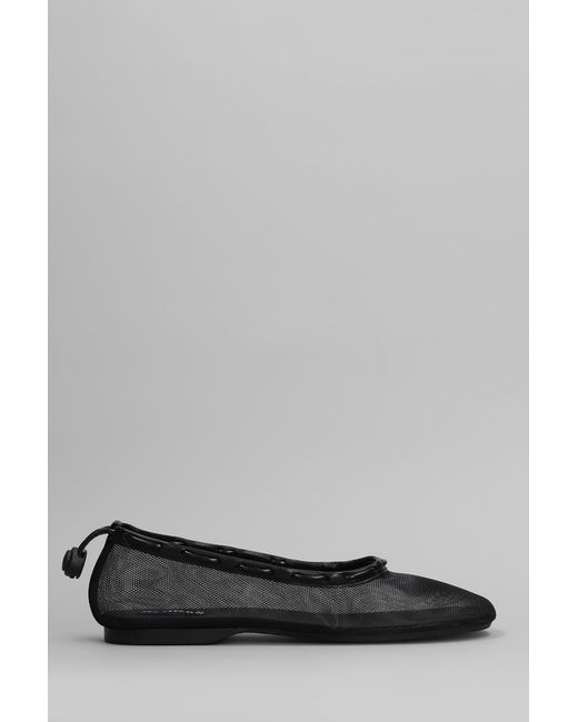 Ballerine Gill mesh in Pelle Nera di Alohas in Gray
