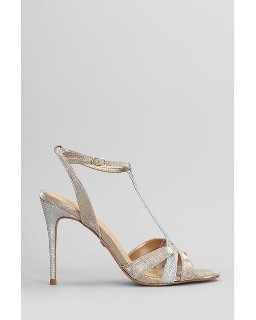 Carrano Multicolor Sandals In Gold Glitter