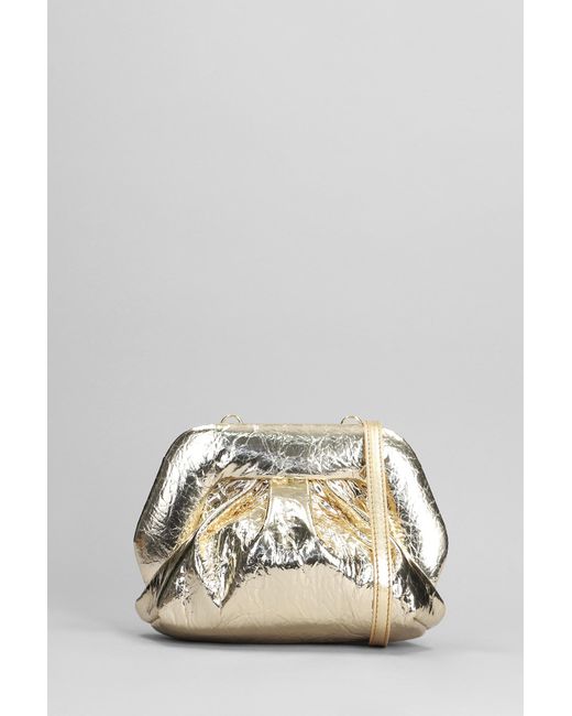 THEMOIRÈ Multicolor Gea Pineapple Clutch In Gold Faux Leather