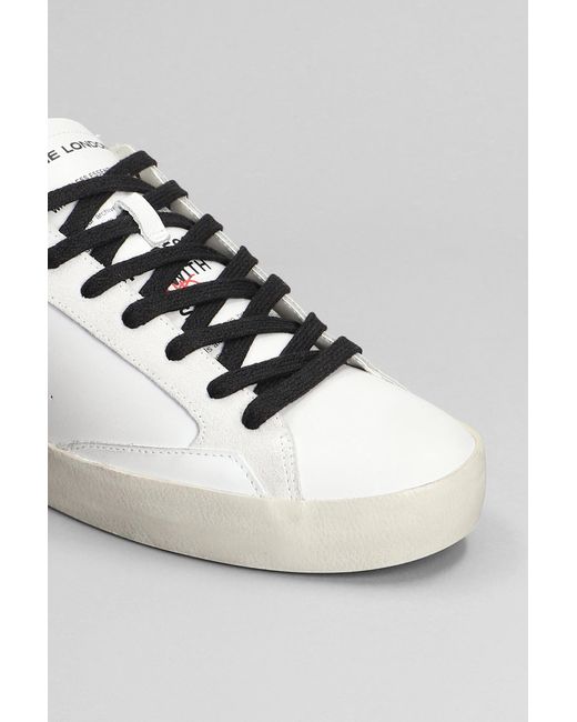 Crime London Multicolor Sneakers In White Leather for men
