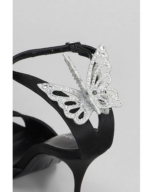 Sandali Aura in Raso Nero di Sophia Webster in Black