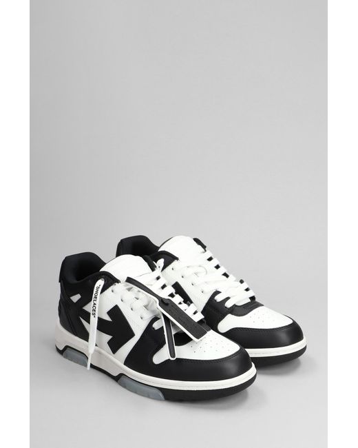 Off-White c/o Virgil Abloh Gray Out Of Office Sneakers In White Leather for men