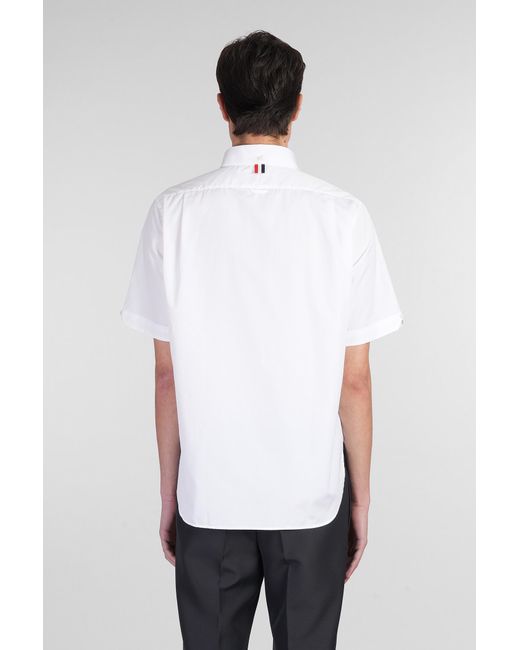 Camicia in Cotone Bianco di Thom Browne in White da Uomo