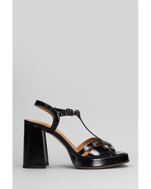 Sandali Zinto 46 in Pelle Nera di Chie Mihara in Gray