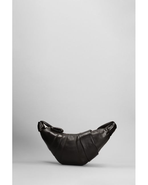 Lemaire Multicolor Small Croissant Shoulder Bag In Brown Leather