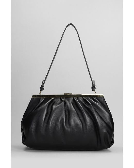 Isabel Marant Leyden Shoulder Bag In Black Raffia