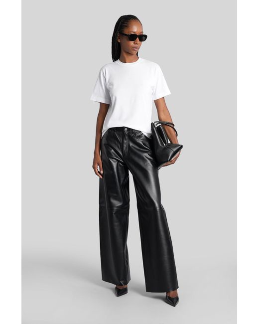 Pantalone Bethany in Pelle Nera di Haikure in Black