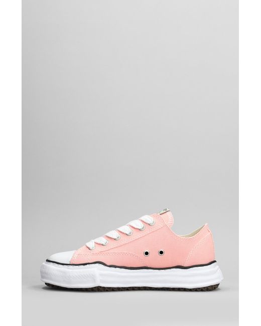 Maison Mihara Yasuhiro Peterson Low Sneakers In Rose-pink Cotton for men
