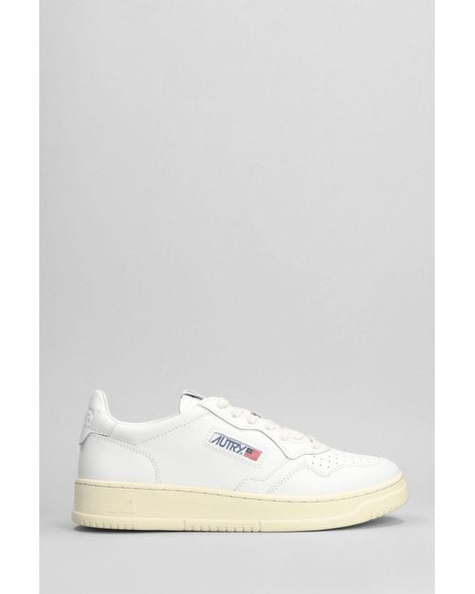 Sneakers Medalist Low in Pelle Bianca di Autry in White da Uomo