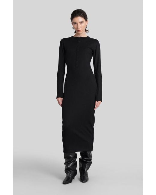 Abito lungo City wool in Lana Nera di Entire studios in Black