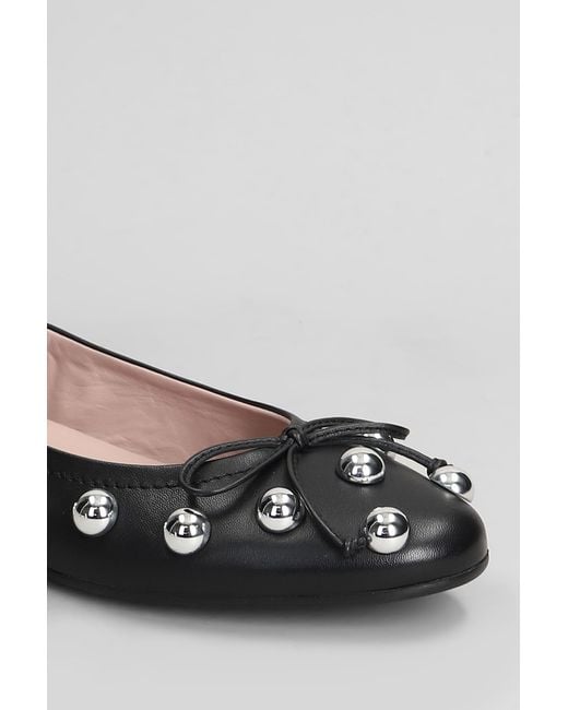 Ballerine in Pelle Nera di Pedro Miralles in Black