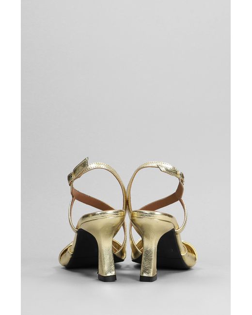 Carmens Metallic Drex Knot Sandals In Gold Leather