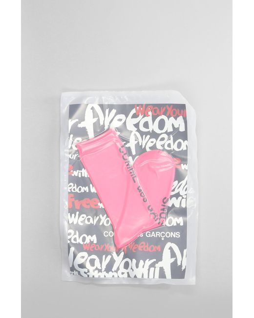 Comme des Garçons Socks In Rose-pink Polyester
