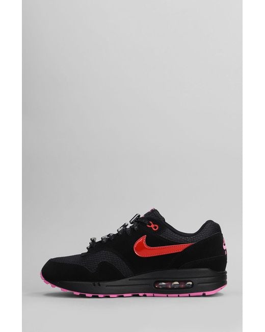 Sneakers Air Max 1 Prm in Camoscio e Tessuto Nero di Nike in Black