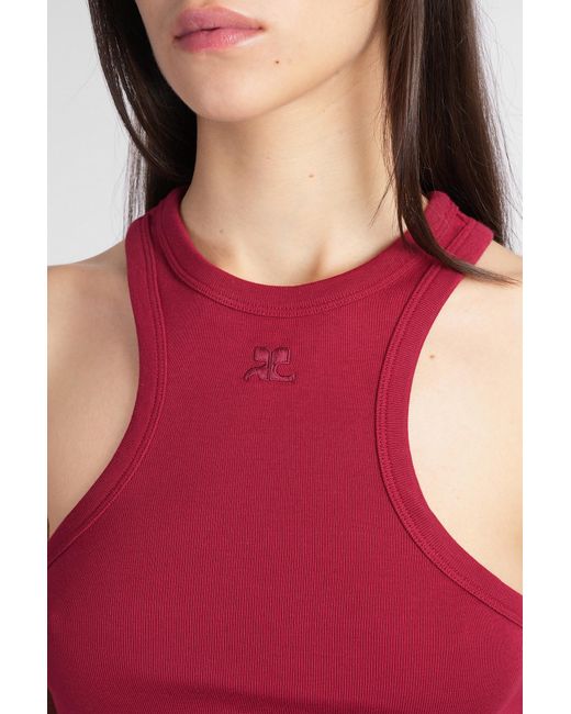 Abito donna in Cotone Bordeaux di Courreges in Red