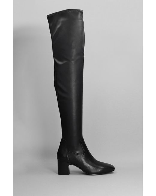 Ash Clara High Heels Boots In Black Leather | Lyst
