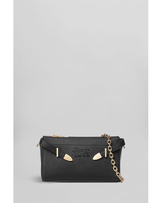Borsa a spalla Quira grain pouch in Pelle Nera di Secret Pon-pon in Gray