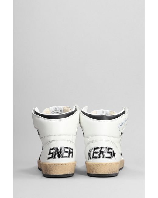 Sneakers Sky Star in Pelle Bianca di Golden Goose Deluxe Brand in White da Uomo