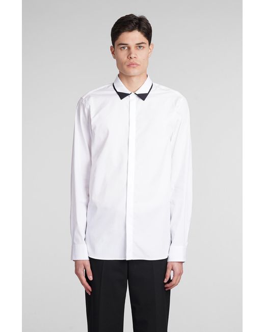 Camicia in Cotone Bianco di Neil Barrett in White da Uomo
