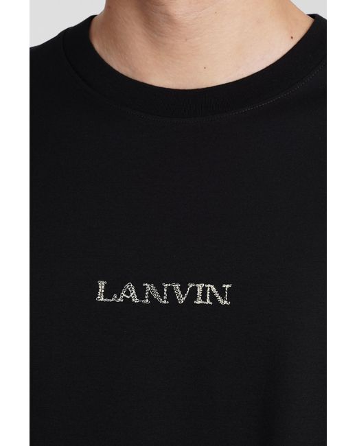 Lanvin T-shirt In Black Cotton for men