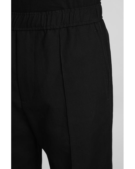 Lanvin Pants In Black Cotton for men
