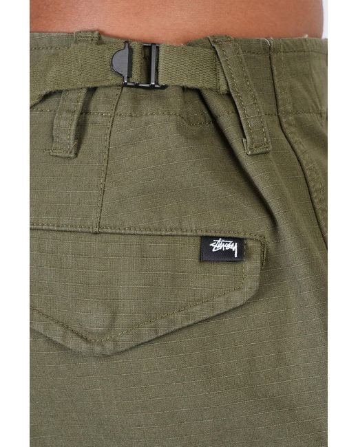 Stussy Shorts In Green Cotton for men