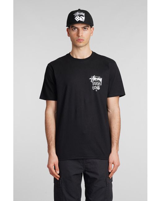 T-Shirt in Cotone Nero di Stussy in Black da Uomo