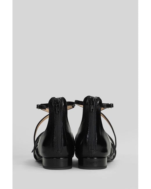 Anna F. Ballet Flats In Black Leather