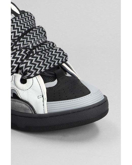 Sneakers Curb in Pelle Grigia di Lanvin in Gray da Uomo