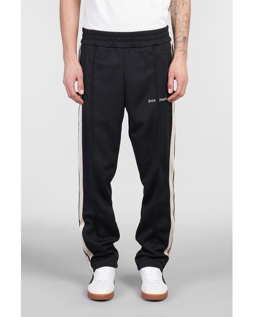 Pantalone in Poliestere Nera di Palm Angels in Black da Uomo
