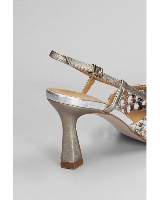 Pedro Miralles Multicolor Sandals In Silver Leather
