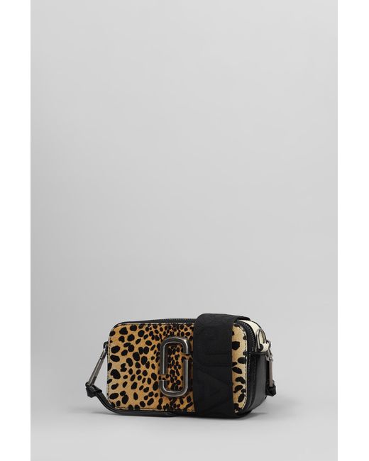 Borsa a spalla The snapshot in Pelle Animalier di Marc Jacobs in Gray