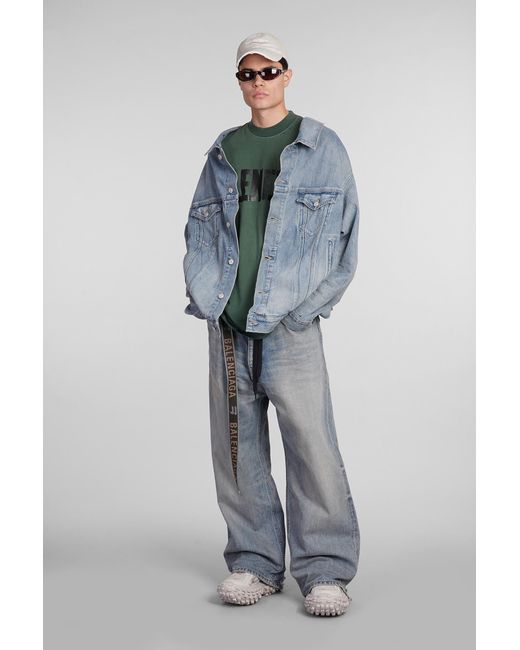 Jeans in Cotone Blu di Balenciaga in Gray da Uomo