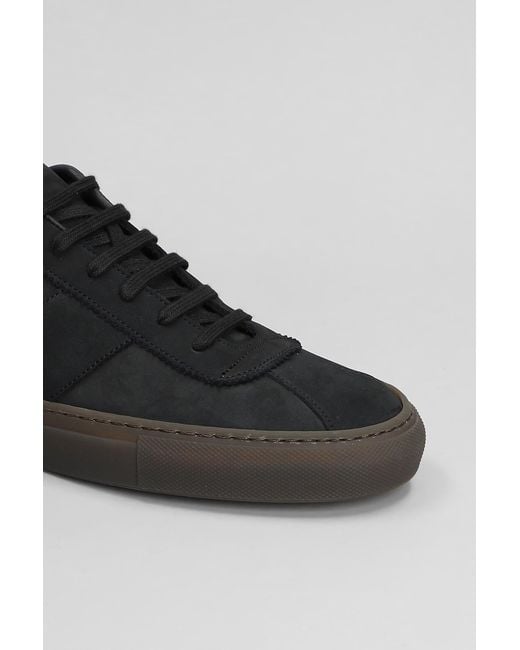 Sneakers Tennis trainer in Pelle Nera di Common Projects in Black da Uomo