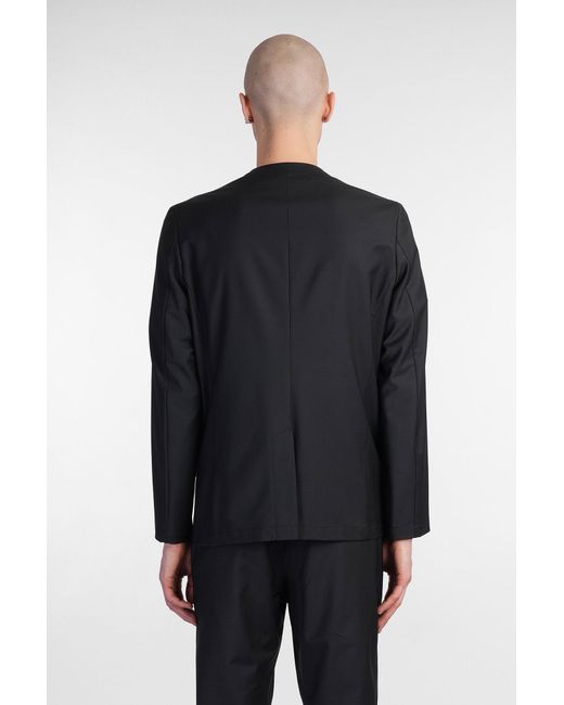 Attachment Blue Blazer In Black Polyester for men