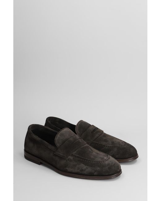 Mocassini in Camoscio Marrone di Henderson in Gray da Uomo