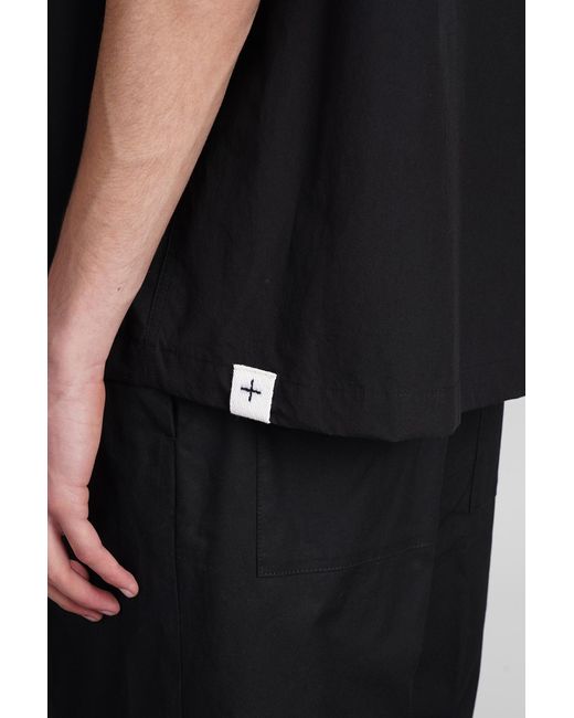 Camicia in Cotone Nero di Jil Sander in Black da Uomo