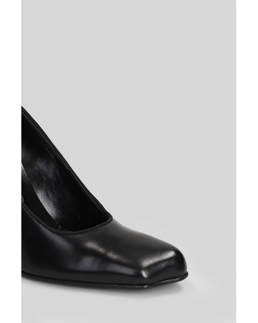 Decollete Power court in Pelle Nera di Vivienne Westwood in Black