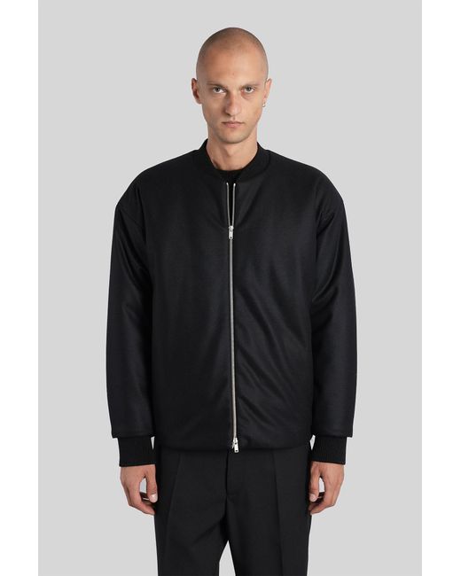 Jil Sander Black Bomber Jacket for men