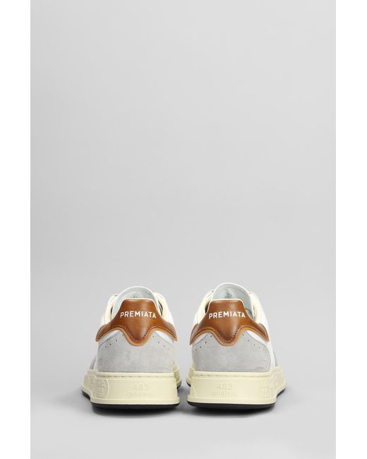 Sneakers Quinn in pelle e camoscio Bianco di Premiata in White da Uomo