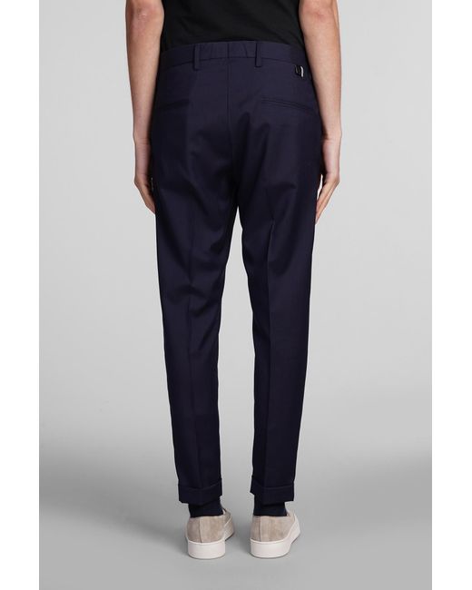 Pantalone Cooper t1.7 tropical in Lana Blu di Low Brand in Blue da Uomo