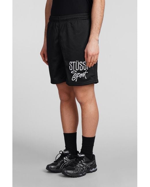 Stussy Shorts In Black Polyester for men