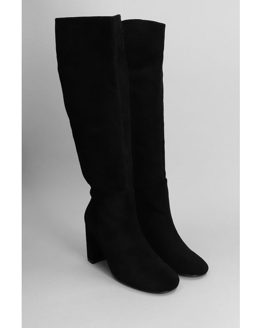 Bibi Lou High Heels Boots In Black Suede