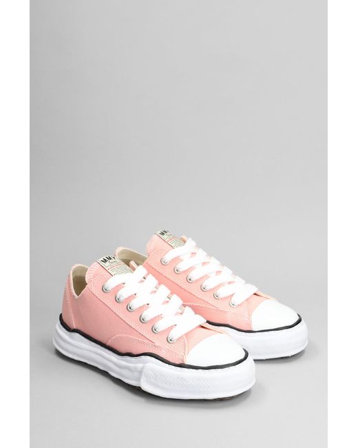 Maison Mihara Yasuhiro Peterson Low Sneakers In Rose-pink Cotton for men