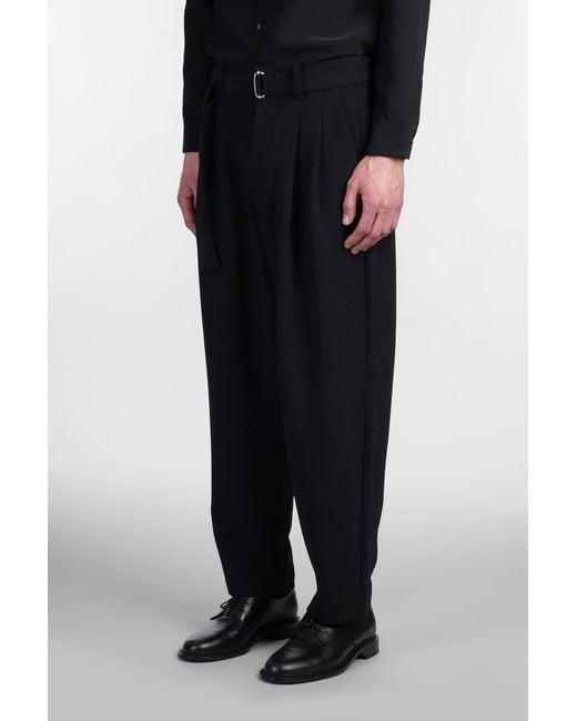 Attachment Pants In Black Polyester for men