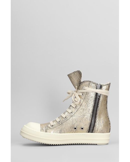 Sneakers Sneaks in Cotone Oro di Rick Owens in Natural