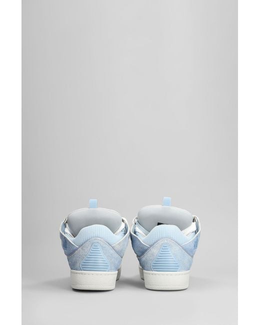 Sneakers Curb in Pelle Celeste di Lanvin in Blue da Uomo