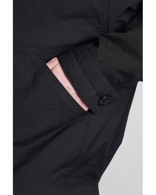 Lemaire Casual Jacket In Black Cotton