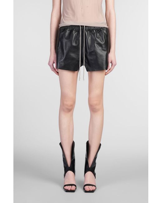 Rick Owens Shorts Boxers Shorts In Black Leather